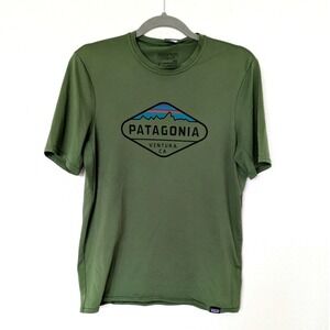 Patagonia Capilene Baselayer T-Shirt Olive Green Hiking Activwear
